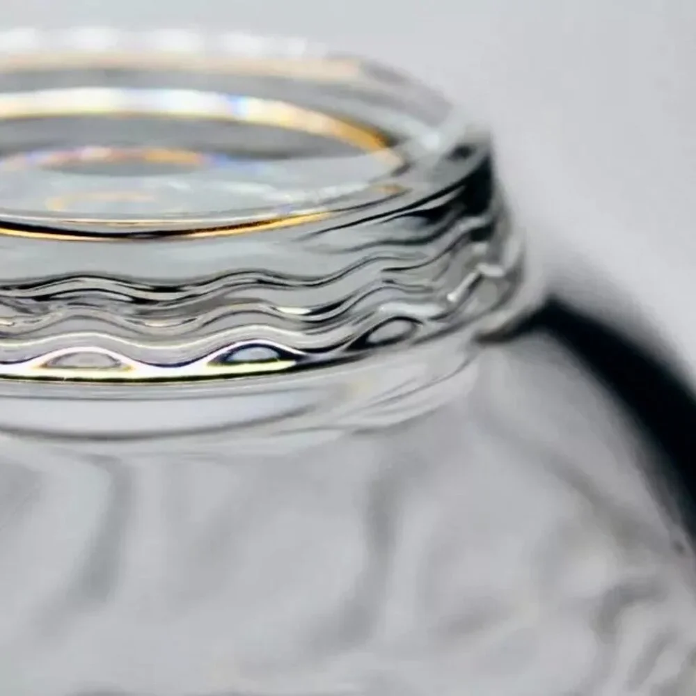 Tiffany &Co Crystal Art Glass Pedestal Bowl 